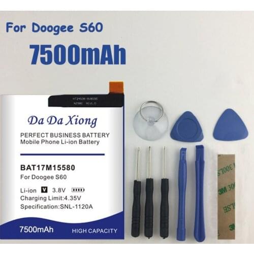 DaDaXiong Battery BAT17M15580&BAT17S605580 7050mAh Parts backup for DOOGEE S60 Smart Phone Replacement battery