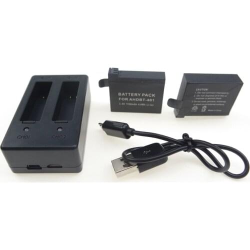 Melasta 2pcs Hero 4 camera battery For GoPro Hero 4 AHDBT-401 3.8V 1160mAh + Dual 2 Port Charger Action Camera accessories