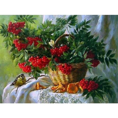 5D DIY Diamond Painting Diamond Embroidery Flowers Floral Baskets Rhinestone Mosaic Cross Stitch Home Decor Handmade Gifts