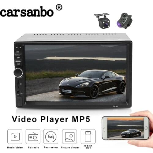 2 Din Car Radio 7 Inch Touch Music Video Player MP5 Auto 2 Din Multimedia Bluetooth FM TF Support USB Link Android IOS Phone