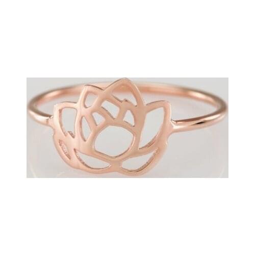 Hollow out lotus Flower Ring Lotus Flower Ring