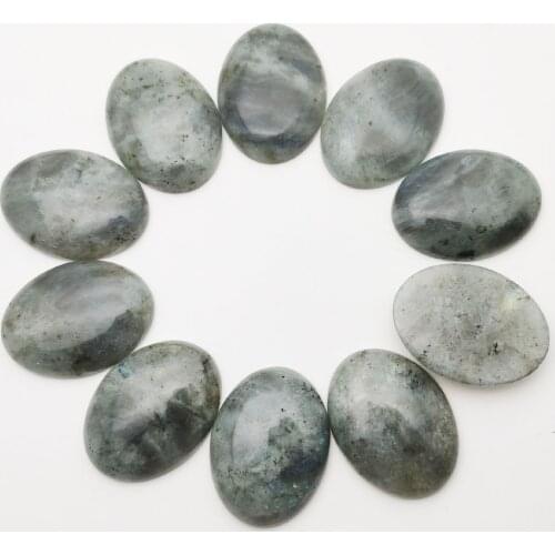Fashion ShimmerStone natural stone beads for Jewelry making oval cabochon 30x40MM 10pcs no hloe charm ring accessories