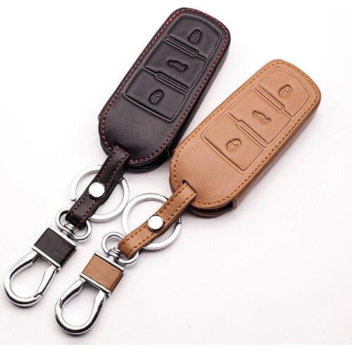 For Volkswagen key cover Style C/New Sagitar high quality protection top layer leather case 3 buttons car key car accessories