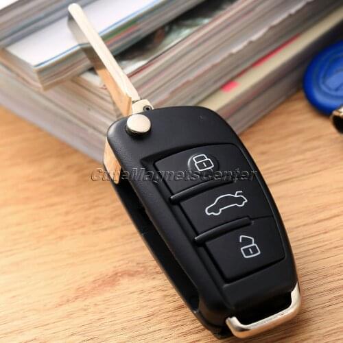 3 Buttons Folding Car Flip Remote Key Fob Shell Case Cover for Audi A2 A3 A4 A6 A8 TT Quattro Q7 S6 2006-2013 S6 Replacement Key