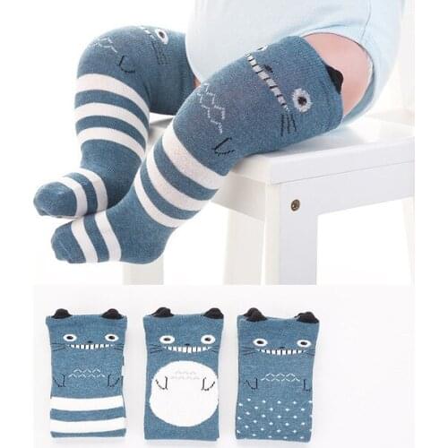 Childrens stock Autumn and winter stripe cards through the knee baby socks Childrens combed cotton Christmas stocks