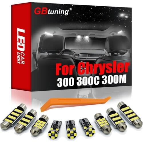 GBtuning Canbus No Error LED For 1998-2015 Chrysler 300 300C 300M Car Dome Map Indoor Trunk Lamp Interior Light Accessories Kit