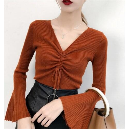 Gowyimmes Women's V-Neck Pullovers