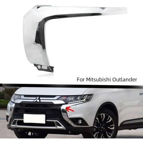 Molding Strip Front Lower Bumper Chrome Trim for Mitsubishi Outlander 2016-2019 fog light cover chrome decoration strips