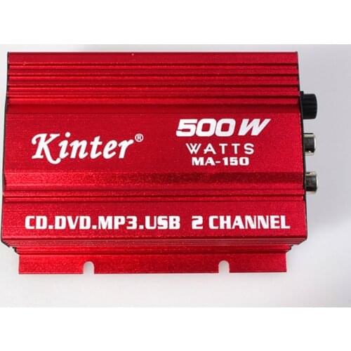 Kinter Auto Power Subwoofer Amplifier Car Audio Stereo Amplifier Hi-Fi 12V 2CH USB Mini Digital Motorcycle / Boat /MP3/MP4/CD