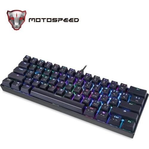 Motospeed CK61 Mechanical Keyboard USB Wired 61 keys RGB Backlight Gaming Keyboard