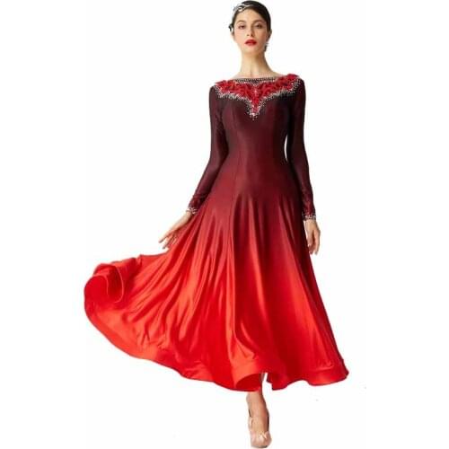 M-2018 Ballroom Practice Dance Dress Standard Ballroom Smooth Dance Competition Dress Tango Waltz Dance Practice Dress For Sale
