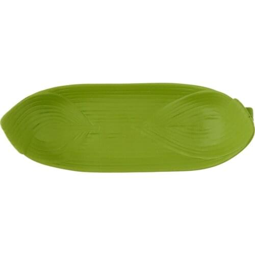 Miniature Scene Model Resin Bamboo Leaf Boat Desktop Ornament Craft Home Car Decoration