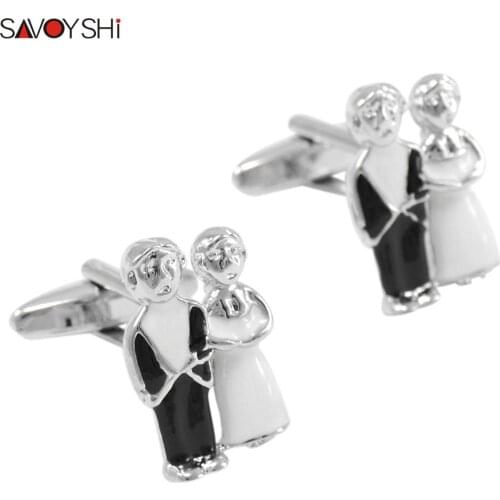 SAVOYSHI Fashion Blue Crystal Cufflinks For Mens Shirt Accessories High Quality Brand Round Cuff Buttons Wedding Gift Jewelry