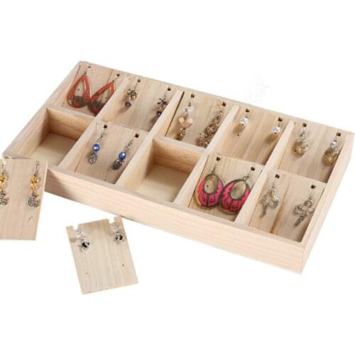 2019 New Fashion Free shipping Solid Wood Jewellery Display Tray Earrings, Bracelets, Pendant Display Tray