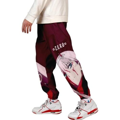 2021 New 3D Print DARLING in the FRANXX Sweatpants Women/Men Fitness Joggers Spring High Street Anime Trousers Pants Sweatpant
