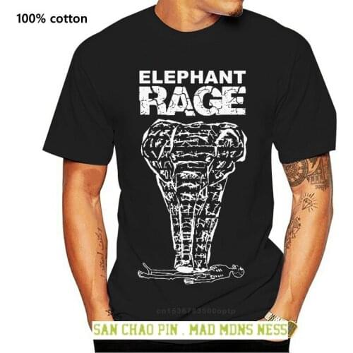 2019 New Arrival Men Fashion Elephant Rage T-Shirt Animal Rights Wildlife Conservation Activist Street Wear Tee shirt