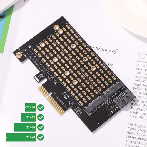 PCIe to M.2 NGFF SSD Adapter Card M+B Key M2 PCIE 3.0 X4 to SATA Expansion Card Expansion Add On Cards SSD Adapter