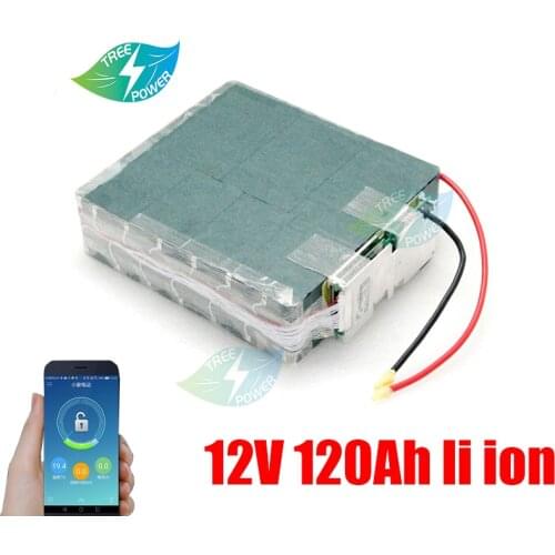 Rechargeable 12v 120ah Lithium Battery Bateria 12v 120AH Li Ion 3.7V Cell for Inverter Solar System Bicycles + Fast 10A Charger