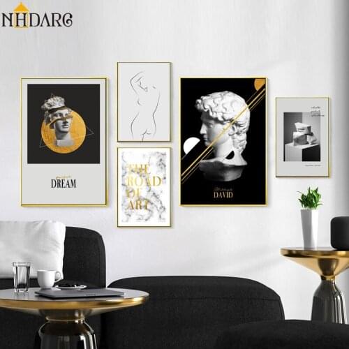 Statue of David The Road of Art Quote Vogue Nordic Posters and Prints Canvas Giclee Art Wall Picturte for Living Room Home Decor