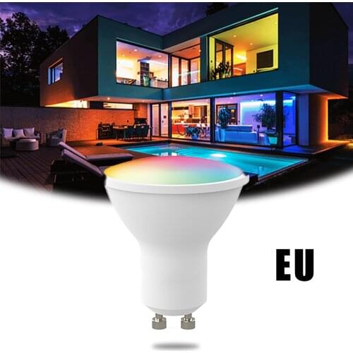 Dimmable Led Bulb GU10 RGB+White LED Spotlight WiFi Smart Led Lamp Lighting CCT Smart Life Tuya APP Work With Alexa And G Oogle