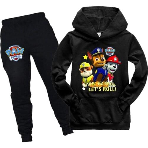 PAW PATROL Hoodies Kids Sweatshirts 2Pcs Set Girls Tops Boys Clothes Casual Children Hooded Sportswear Suits
