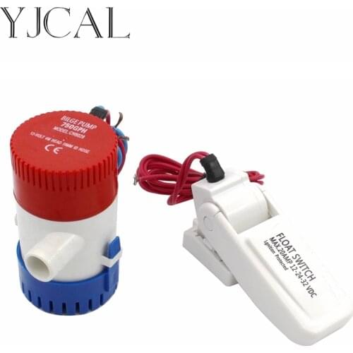 Bilge Pump 750GPH DC 12V 24V Float Switch Combination Suit Electric Water Pump For Aquario Submersible Seaplane Motor Homes