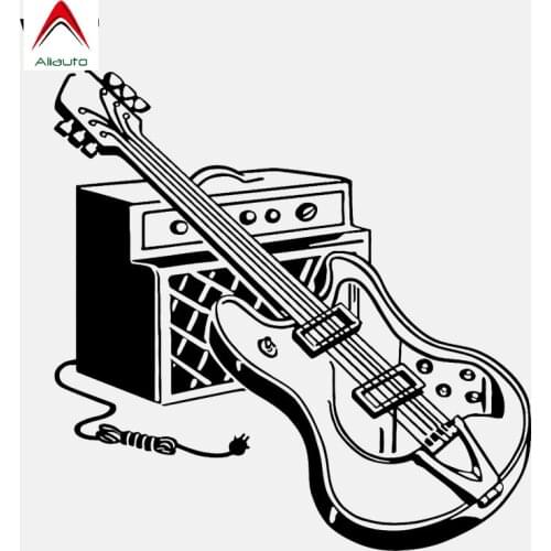 Aliauto Creative Car Sticker High Quality Electric Guitar Music Musical Instrument Rock Vinyl Accessories PVC Decal,16cm*15cm