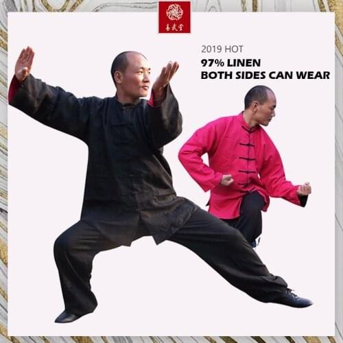 Yi wu tang Tai chi and Kung fu suit linen Martial arts chinese clothes for men and women Wushu or Taiji dress