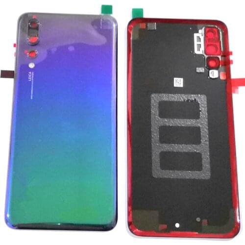 For Huawei P20 Pro Battery cover back rear door housing For P20pro back frame replace glass spare parts with camera lens