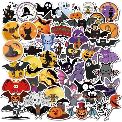 10/30/50PCS New Halloween Series Teacup Sticker Notebook Luggage Toy Decoration Handbook Sticker Wholesale
