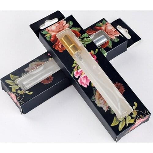 10ML Glass Perfume Atomizer Parfum Spray Bottle with Packing Box, Cosmetics Sample Packing Vial Refillable Bottle F20172804