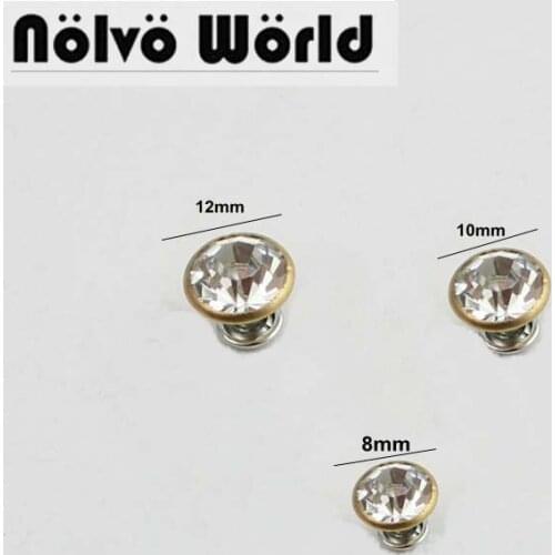 100pcs Solid Rivets Fasteners Gold High Quality Leather Crafts Bags shoes Studs