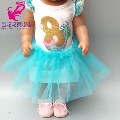 18 inch american Doll summer dress for baby doll clothes 18" doll lace dress headband doll accessories