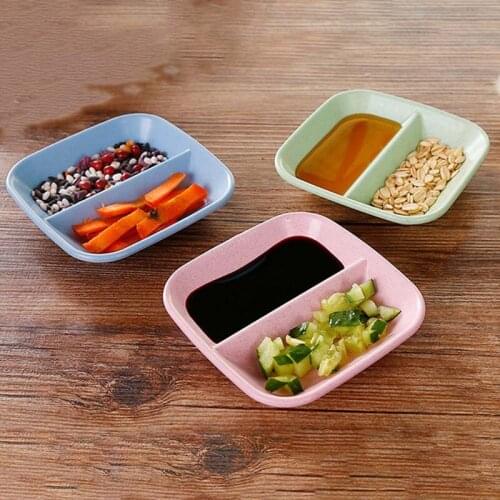 2 In 1 Seasoning Sauce Grain Salad Salad Plate Saucer Tableware Bowl Condiment Dish Cooking Tools Kitchen Accessories Plates