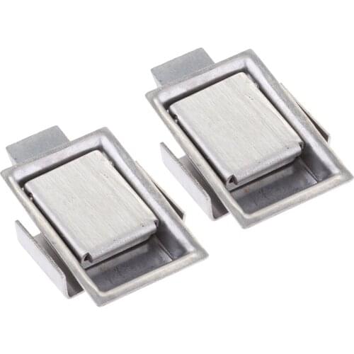 2X Mini Paddle Stainless Steel Flush Lock Recessed Mounted Latch -Tool Box