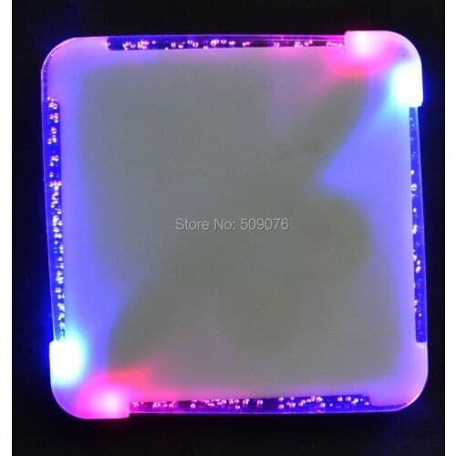 480pcs LED Coaster square Bottle Cup Pad Mat Tableware Glow Bar Club Christmas Xmas Nightclub Bar Party