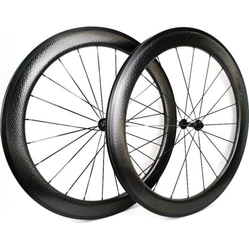 700C Dimple surface road carbon bicycle wheels 26mm width 45/50/58/80mm depth clincher/tubular bike carbon wheelset