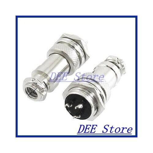 AC 200V 5A 1000V 3 Pin 3P Terminals Aviation Connector Plug Joint 2 Pcs