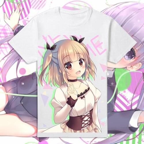 Anime NEW GAME!! Cosplay T Shirt Cartoon Takimoto Hifumi Suzukaze Aoba Summer T-Shirt Casual Top Tee tshirt Halloween Costume