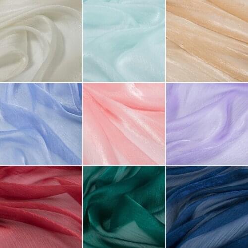 Shiny Sheer Organza Fabric Tulle Gauze Mesh For Women dress fabric,Black,White,Navy,Blue,Pink,Green,Red,Gray,by the meter