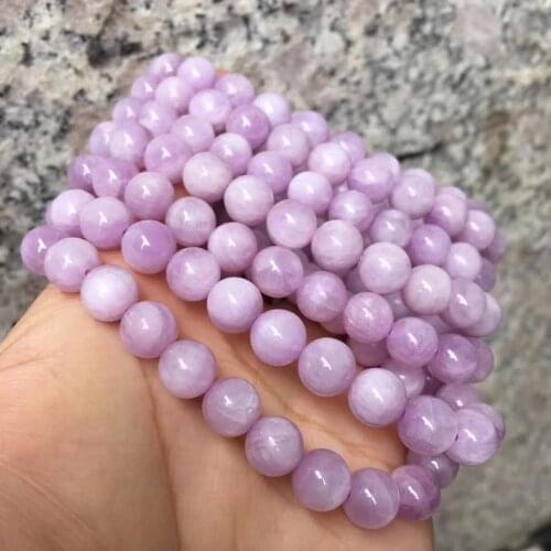 6mm 8mm 10mm Spodumene/Kuzite beads bracelet natural gemstone jewelry bracelet DIY bracelet for woman for gift wholesale