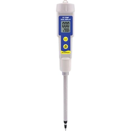 2-in-1 Digital Soil Tester with EC Meter and Soil Thermometer Waterproof Water Quality Tester for Garden Lawn Farm Drinking