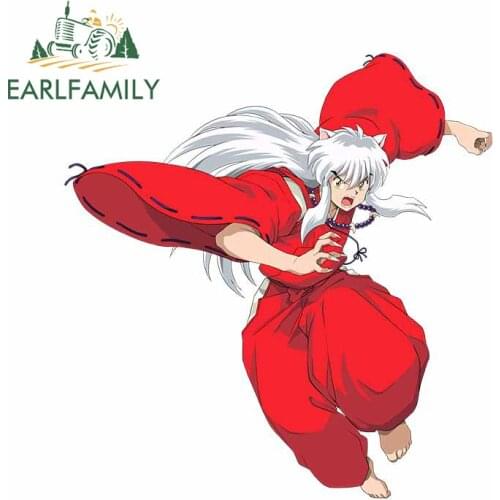 EARLFAMILY 13cm x 12.6cm for Inuyasha Personality Car Stickers Refrigerator Windshield Decal Waterproof Cartoon Car Assessoires