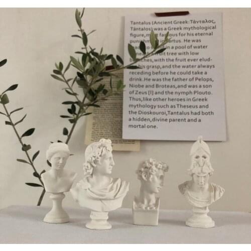 David Head Portraits Greek Mythology Figurine Mini Plaster Bust Statue Gypsum Drawing Practice Crafts Famous Sculpture Nordic