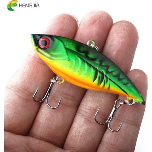 HENGJIA 1PCS 6.5cm 10.5g hard plastic vib flat fishing lures sinking artificial wobblers crankbaits diving swimbaits