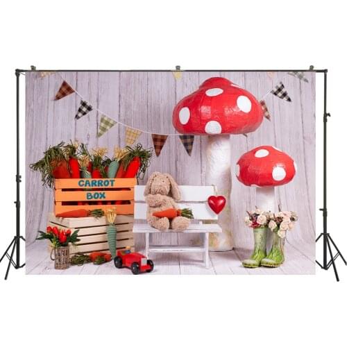 HUAYI Photography Backdrop bunny easter day photo background studio family party photobooth birthday backdrops photocall W-3770