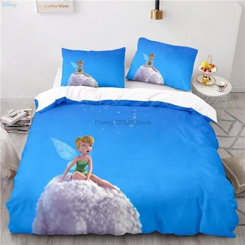 Tinker Bell Cartoon Bedding Set Duvet Cover Sets Pillowcase Twin Full Queen King Size Boys Girls Kids Gifts Bedroom Decor 2/3Pcs