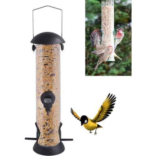Bird Food Feeder Hanging Detachable Hanging Wild Bird Seed Feeder Bird Food Dispender Feeding Tool Outdoor Garden Yard Decor