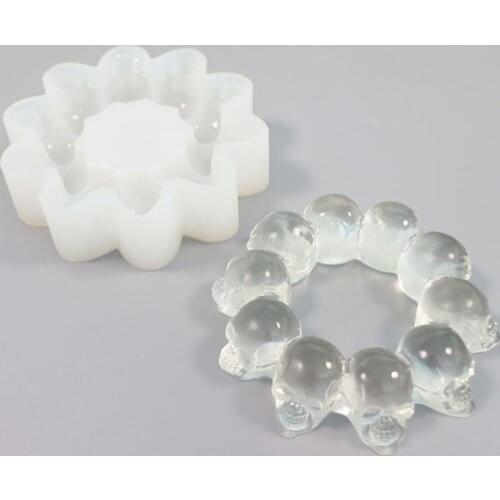 Creative Transparent Silicone Mould Dried Flower Resin Decorative Craft DIY skull Type epoxy resin molds for jewelry 2020 New