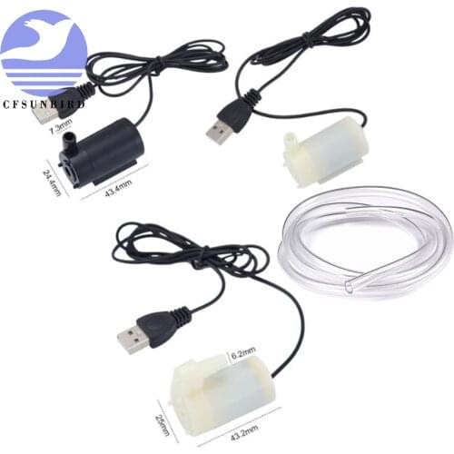 Mini USB line silent small water pump DC 2.5-6V Low Noise Brushless Motor Pump120L/H Mini Micro Submersible Water Pump For Kit